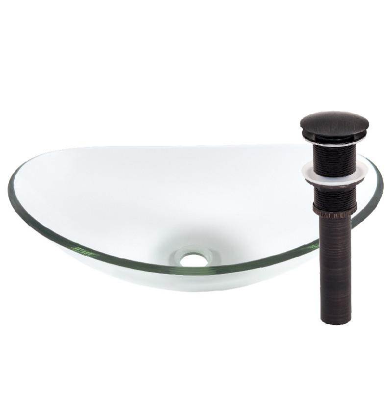 Novatto Novatto CHIARO Glass Vessel Bathroom Sink Set, Oil Rubbed Bronze
